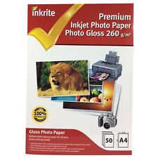 Papel fotográfico brilhante profissional Inkrite PPIPG260A450 A4 - 260gsm A4 50 folhas comprar usado  Enviando para Brazil