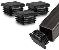 Prescott Plastics 1" polegada 25,4 mm plugues de furo de plástico quadrado inserções preto 49 peças, usado comprar usado  Enviando para Brazil