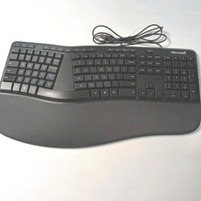 Teclado ergonômico Microsoft com fio USB preto 1878 - Testado funcionando muito bom estado comprar usado  Enviando para Brazil