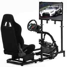 Dardoo Racing Sim Cockpit ze stojakiem na telewizor i siedziskiem Fit Logitech G27 G29 Thrustmaster, używany na sprzedaż  Wysyłka do Poland