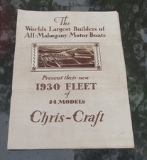 1930 Chris-Craft barco a motor todo em mogno folheto ilustrado e lista de produtos comprar usado  Enviando para Brazil