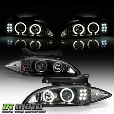 Blk 1995-1999 Chevy Cavalier LED projetor halo faróis esquerda+direita comprar usado  Enviando para Brazil