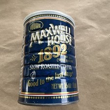 Lata de café torrada lenta Maxwell House 1892 boa até a última gota fechada comprar usado  Enviando para Brazil