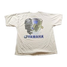 Camiseta gráfica vintage Yamaha pesca robalo anos 90 dupla face natureza ao ar livre GG comprar usado  Enviando para Brazil