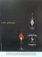PUBLICITE PORTO FERREIRA PORTUGAL VERRE CRISTAL BOUTEILLE DE 1973 FRENCH AD PUB comprar usado PUBLICITE PORTO FERREIRA PORTUGAL VERRE CRISTAL BOUTEILLE DE 1973 FRENCH AD PUB comprar usado  Enviando para Brazil