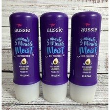 Lote de 3 condicionadores profundos Aussie 3 Minute Miracle Moist óleo de abacate e jojoba, usado comprar usado  Enviando para Brazil