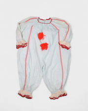 Fantasia de palhaço vintage infantil feita à mão listrada azul bola babado anos 60 comprar usado  Enviando para Brazil
