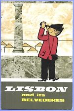 Usado, Vintage Santa Luzia Belvedere Lisboa Portugal Folheto Turístico de Viagem Mini Mapa comprar usado  Enviando para Brazil