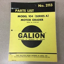 Galion 104 parts for sale  Sugar Grove