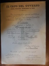 Diploma attestato onore usato  San Casciano in Val di Pesa