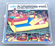 Conjunto úmido Intex piscina inflável centro esportivo playground natação 90”x 90” vintage 98 raro comprar usado  Enviando para Brazil