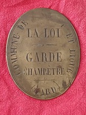 Ancienne plaque garde d'occasion  Le Teil