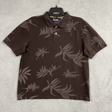 Usado, Camisa polo masculina Chaps Ralph Lauren XL marrom estampa tropical férias de verão comprar usado  Enviando para Brazil