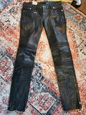 Real leather trousers for sale  SALTBURN-BY-THE-SEA