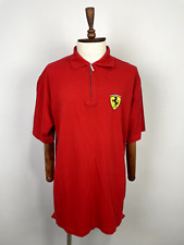 Camisa polo masculina manga curta vermelha 1/3 zíper FERRARI tamanho XL comprar usado  Enviando para Brazil