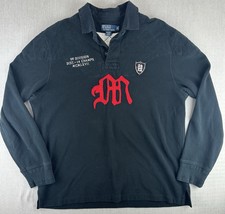Camisa polo masculina vintage Ralph Lauren tamanho XL preta colcha rugby divisão pesada comprar usado  Enviando para Brazil