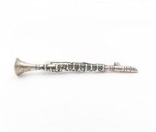 vintage silver clarinet pin for sale  Weyers Cave