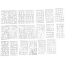  Plantillas de regla de plantilla de letras de 20 hojas para dibujar alfabeto pequeño segunda mano  Embacar hacia Mexico