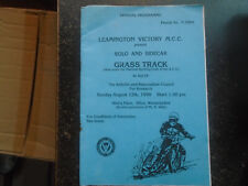 Grasstrack racing programme for sale  POOLE