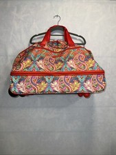 Vera Bradley Lighten Up RollingWheel Duffle Bagagem de Mão Paisley Paradis comprar usado  Enviando para Brazil