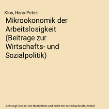 Mikrookonomik arbeitslosigkeit gebraucht kaufen  Trebbin