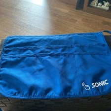 Usado, Avental uniforme Sonic Logo America's Drive compartimentos azuis frente rasgo na corda comprar usado  Enviando para Brazil