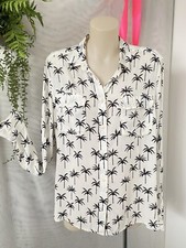 Camisa American Eagle Outfitters feminina palmeiras brancas M G manga longa tropical comprar usado  Enviando para Brazil