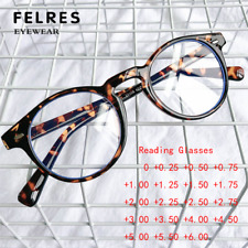 Óculos de leitura redondo azul luz bloqueadora para homens mulheres retrô lentes transparentes, usado comprar usado  Enviando para Brazil