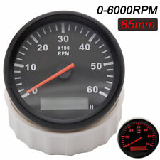 Medidor de tacômetro 85mm marinho RPM medidor de hora LCD tacômetro para barco 0-6000RPM 12/24V  comprar usado  Enviando para Brazil