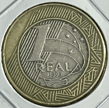 Moeda Brasil 1 real 1998 - Bi-metálica - KM# 652 - EB1226 comprar usado  Brasil 