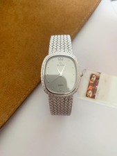 Elgin Ellipse quartzo lindo mostrador de favo de mel cinza relógio vintage extremamente raro comprar usado  Enviando para Brazil