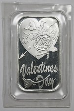 2003 Dia dos Namorados Coração Flecha Rosas .999 Prata Arte Barra Uma Onça 1 oz Selado comprar usado  Enviando para Brazil