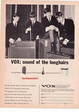 1965 The Beatles Vox Amps "Sound Of The Longhairs" anúncio clássico reimpressão comprar usado  Enviando para Brazil