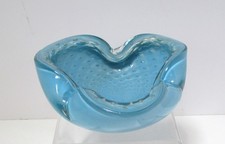 Tigela azul bolha controlada verão vidro arte Murano vintage comprar usado  Enviando para Brazil