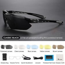 Óculos de sol WEST BIKING Pro polarizado ciclismo óculos esportivos 5 lentes preto comprar usado  Enviando para Brazil