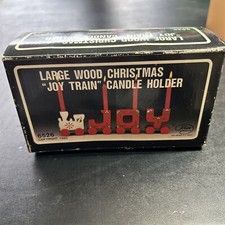 Price Products Trem de Natal de Madeira Vermelho e Verde Joy Train segura velas, usado comprar usado  Enviando para Brazil