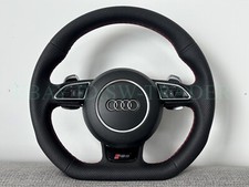 Volante Audi RS6 fundo plano couro totalmente perfurado com pás DSG, usado comprar usado  Enviando para Brazil