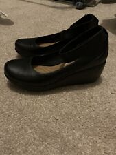 Clarks black leather for sale  HALKIRK