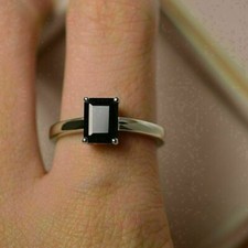 Emerald cut black for sale  CROYDON