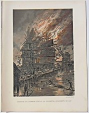 Gravure strasbourg pompiers d'occasion  France