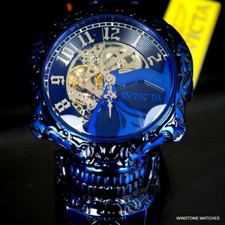 Relógio Invicta Artista Caveira Esqueleto Automático Azul Relógio de aço inoxidável 50mm Novo comprar usado  Enviando para Brazil