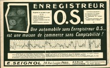 Publicité ancienne enregistre d'occasion  France