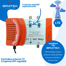 Centralina Antenna TV 2 ingressi UHF Regolabili 5G LTE 40dB Digitale Terrestre na sprzedaż  Wysyłka do Poland