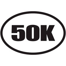 Adesivo de vinil 50K oval ultramaratona 4" maratona corrida janela de carro V2 comprar usado  Enviando para Brazil