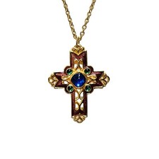 Colar Vintage Avon Cruz Celta Esmalte Colorido Cadeia Religiosa Declaração comprar usado  Enviando para Brazil