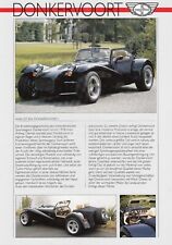 Donkervoort sportscar brochure d'occasion  Expédié en Belgium