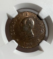 MÉXICO OAXACA 1915 QUINTO BUSTO NGC MS63BN SOLAPAS SIN TERMINAR segunda mano  Embacar hacia Mexico