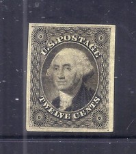 Selo dos EUA - #17 - MNG - 12 centavos Washington Imperf Issue - CV $2100 - RARO comprar usado  Enviando para Brazil