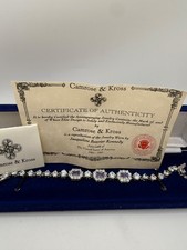 Vintage Camrose Kross JBK Kennedy Fioletowa bransoletka ze strasem 7" na sprzedaż  Wysyłka do Poland