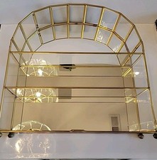 Estante de pared vitrina de vidrio y latón de colección segunda mano  Embacar hacia Mexico
